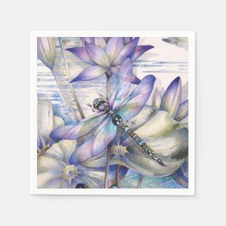 Lila Dragonfly Napkin Pappersservett