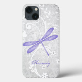 Lila Dragonfly Personlig iPhone X fodral