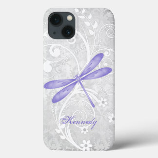 Lila Dragonfly Personlig iPhone X fodral