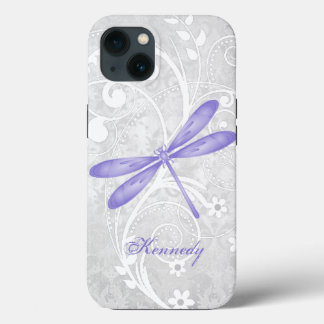 Lila Dragonfly Personlig iPhone X fodral