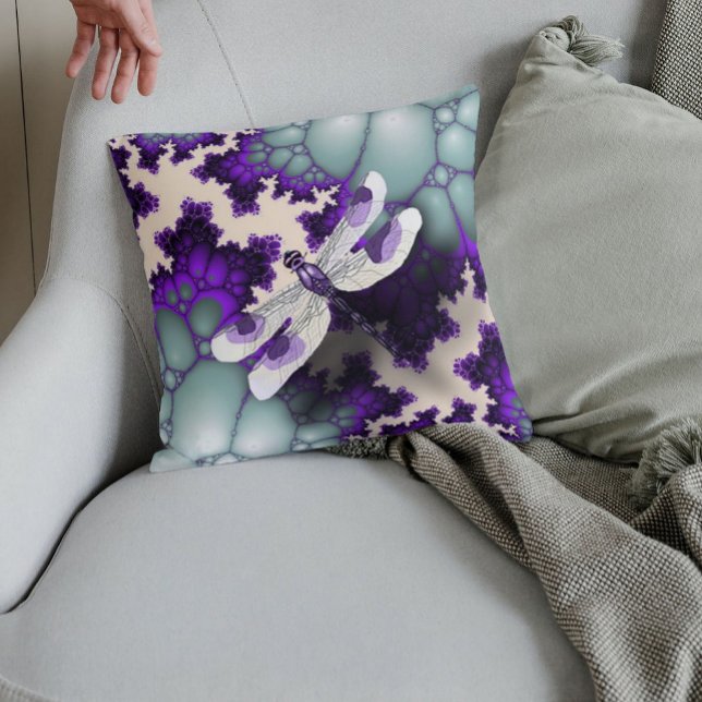 Lila Dragonfly Pillow Kudde (Skapare uppladdad)