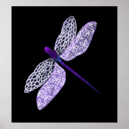 Lila Dragonfly Poster