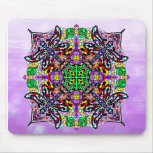 Lila Dragonfly Theld Mandala Colorful Musmatta