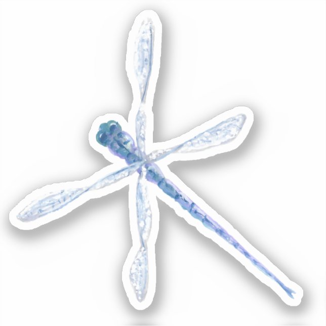 Lila Dragonfly Vinyl Sticker Klistermärken (Framsida)