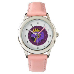 Lila drak tecknad film armbandsur