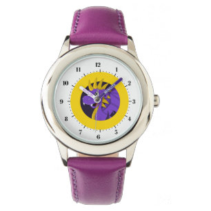 Lila drak tecknad film armbandsur
