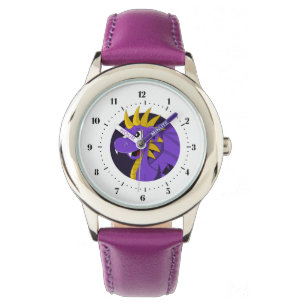 Lila drak tecknad film armbandsur