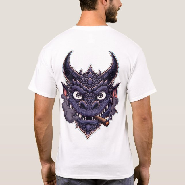 Lila Drakfantasi Grafisk T Shirt (Baksida)