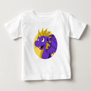 Lila draon tecknad baby T-Shirt