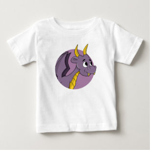 Lila draon tecknad baby T-Shirt