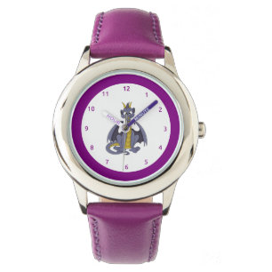 Lila draon tecknad Watch Armbandsur