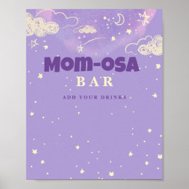 Lila Dream Baby Shower Mamma-osa Pub Poster