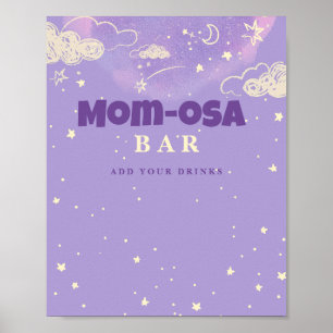 Lila Dream Baby Shower Mamma-osa Pub Poster