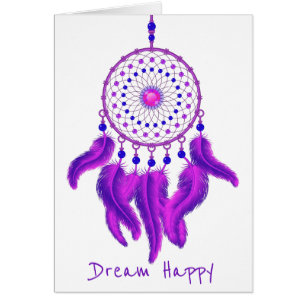Lila Dream Catcher Hälsningskort