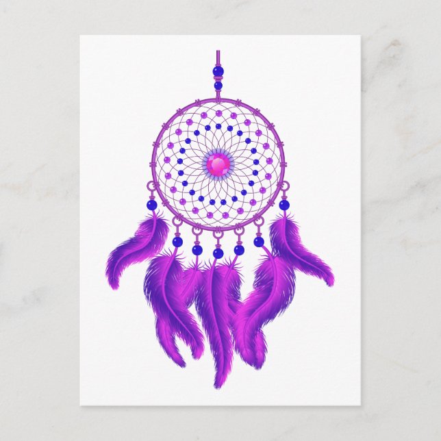 Lila Dream Catcher Vykort (Framsida)