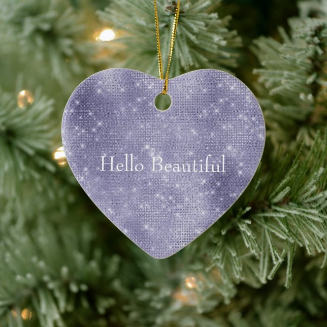 Lila Dream Gnistra Julgransprydnad Keramik (Träd)