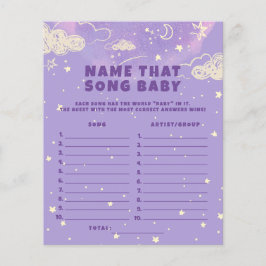 Lila Dream Namn som Sång Baby Shower Game
