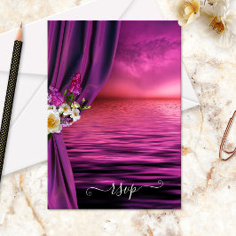 Lila Dream Ocean Butterfly Bröllop OSA Card Inbjudningar
