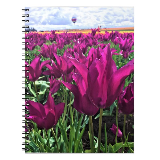 Lila Dream Tulips Anteckningsbok (Framsidan)