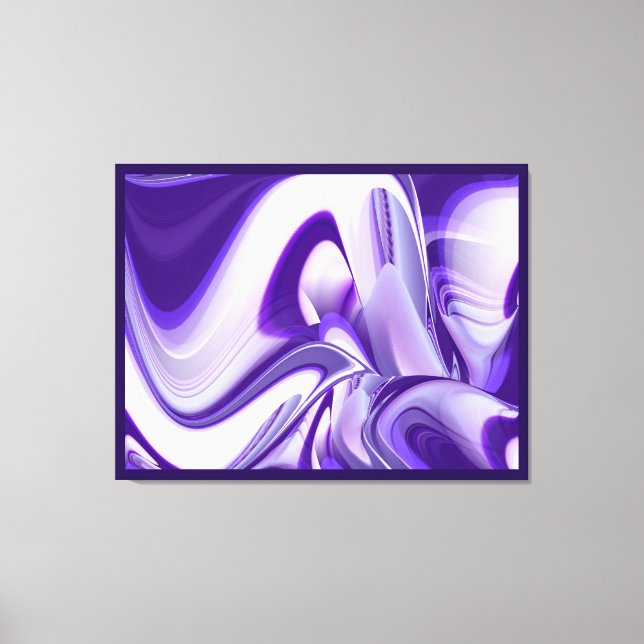 Lila Dreams, Abstrakt Fantasy Rainbow Art Canvastryck (Framsida)