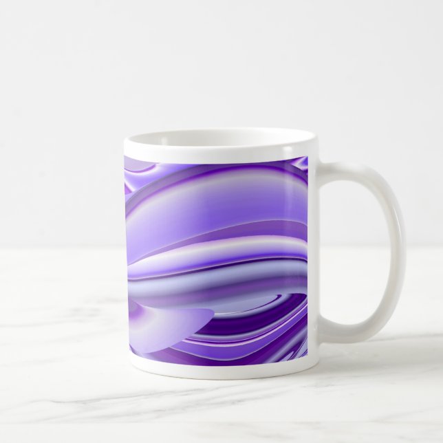 Lila Dreams , Abstrakt Fantasy Rainbow Art Kaffemugg (Höger)