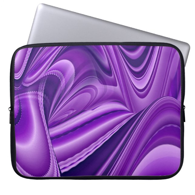 Lila Dreams , Abstrakt Fantasy Rainbow Art Laptop Fodral (Framsidan)