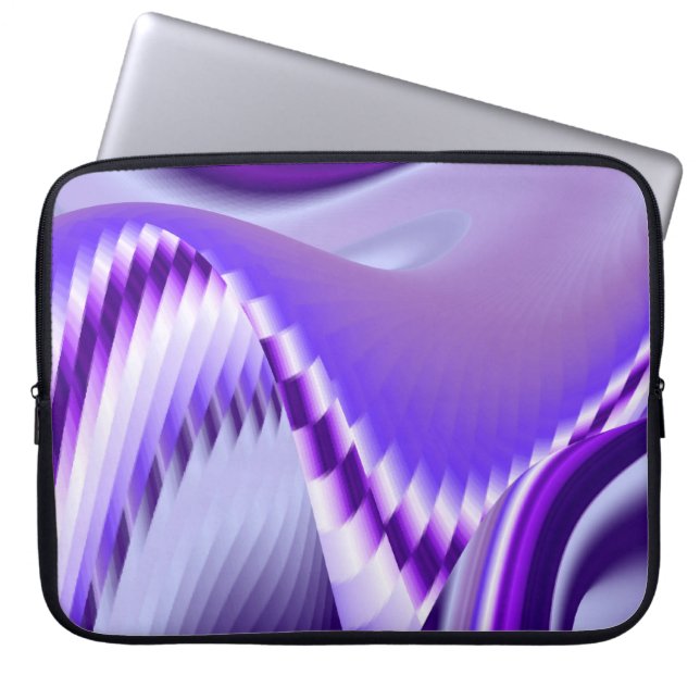 Lila Dreams , Abstrakt Fantasy Rainbow Art Laptop Fodral (Framsidan)