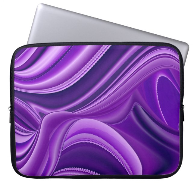 Lila Dreams , Abstrakt Fantasy Rainbow Art Laptop Fodral (Framsidan)