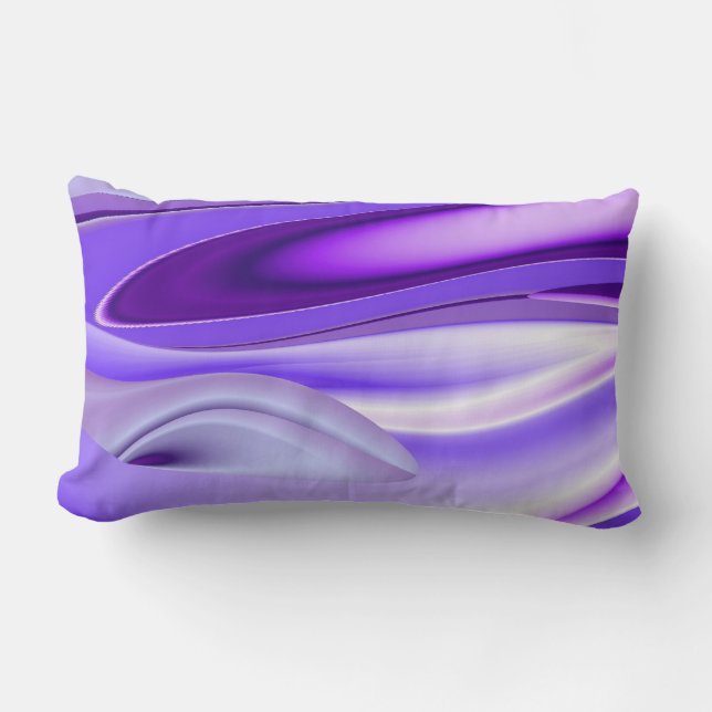 Lila Dreams , Abstrakt Fantasy Rainbow Art Lumbarkudde (Framsida)
