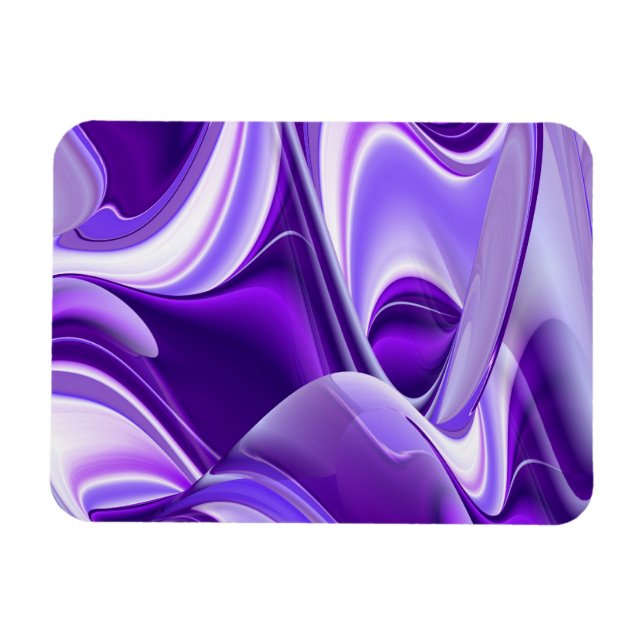 Lila Dreams , Abstrakt Fantasy Rainbow Art Magnet (Horisontell)