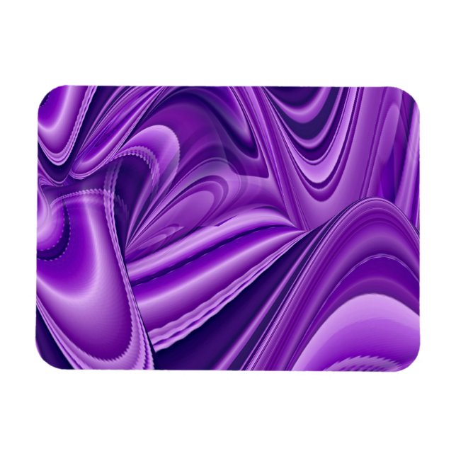 Lila Dreams , Abstrakt Fantasy Rainbow Art Magnet (Horisontell)
