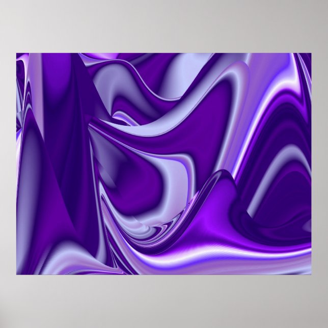 Lila Dreams, Abstrakt Fantasy Rainbow Art Poster (Framsidan)