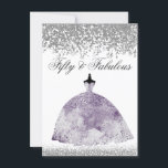 Lila Dress Glitter 50:e födelsedagen Inbjudan<br><div class="desc">Lila Dress Glitter 50:e födelsedagen Inbjudan Elegant Glitter Se matchningssamling i Niche och Nest Store</div>