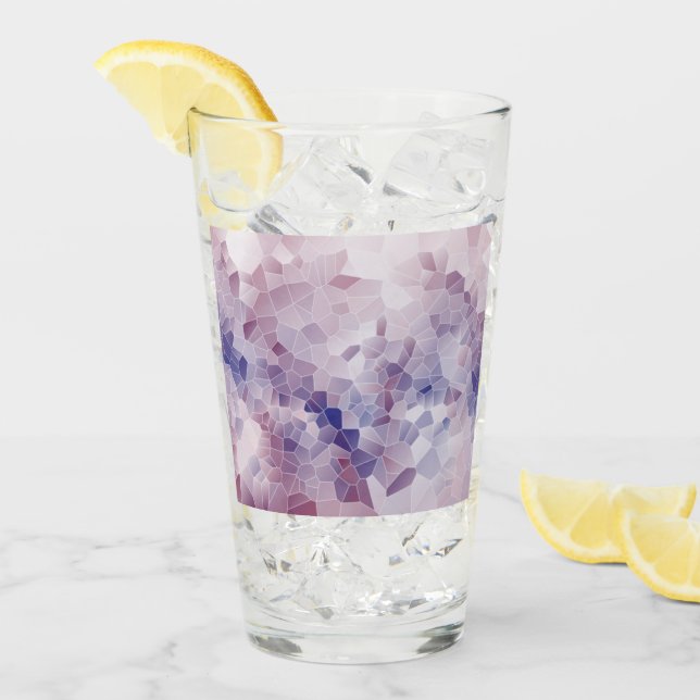 Lila Drickglas Med Design Glaskopp (Framsida Ice)