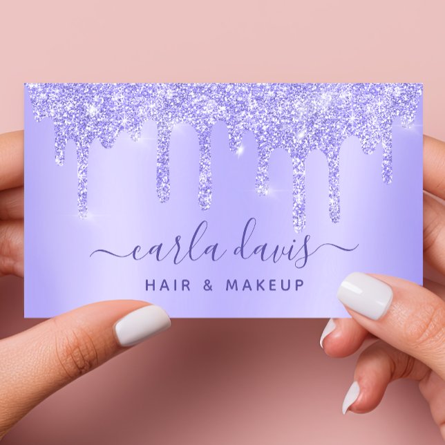 Lila Drifts Gnistra Lash Salon Makeup Artist Visitkort (Skapare uppladdad)