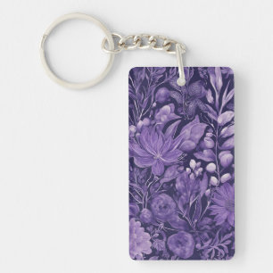 Lila dröm elegant botanisk design inspirerad av nyckelring