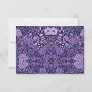 Lila dröm elegant botanisk design  tack kort