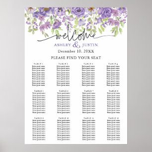 Lila drömmer om snyggtens blommigtar Placera diagr Poster