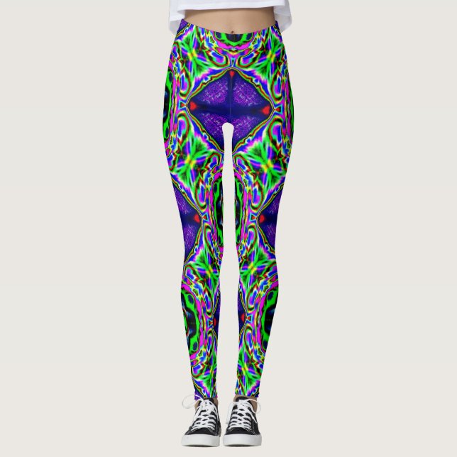 lila drömpapper leggings (Framsida)