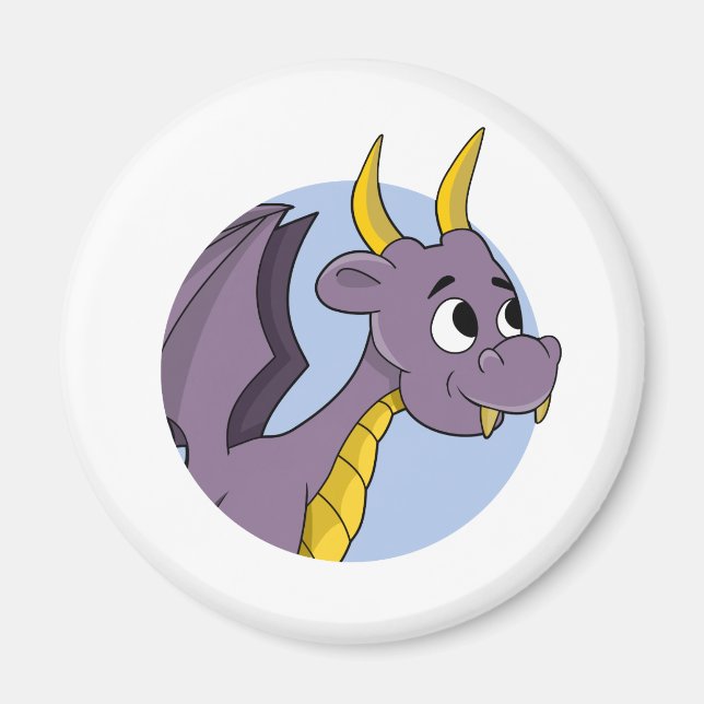 Lila Dron cartoonl Magnet (Framsidan)