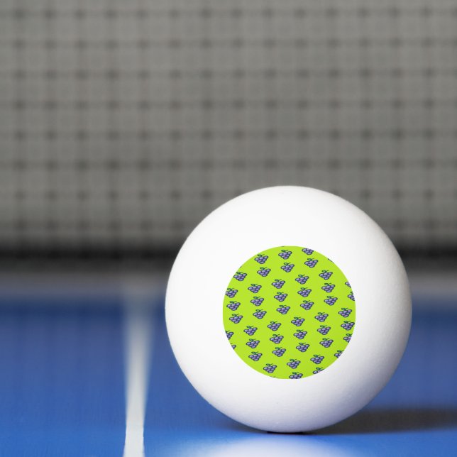 Lila druvor mönster på grönt pingisboll (Netto)
