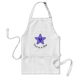 Lila Du är en Star Apron Förkläde