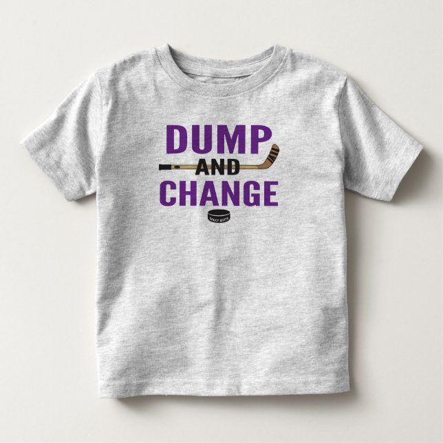 Lila Dump och Change Hockey T Shirt (Framsida)