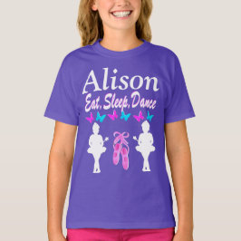 LILA EAT. SLEEP. DANCE PERSONLIG T SHIRT