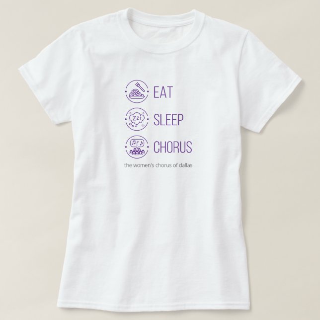 Lila Eat. Sov. Chorus. T-Shirt (Design framsida)