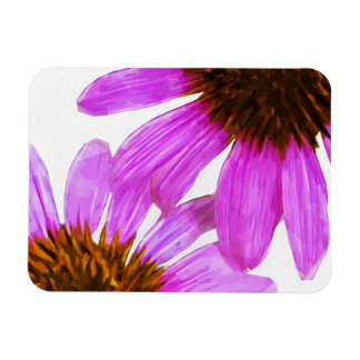 Lila Echinacea Flower Abstrakt Magnet