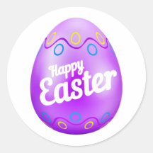 Lila Egg - Påsk Sticker