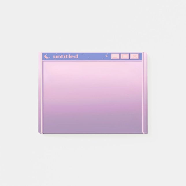 lila eggplant mauve estesiillustration söt post-it block (Framsida)