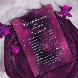 Lila Eggplant Mystical Pris List-flygare Flygblad