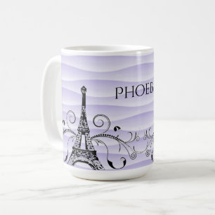 Lila Eiffel Torn Flourish Coffee Mugg